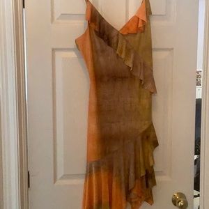 Multi coloured knee length dress